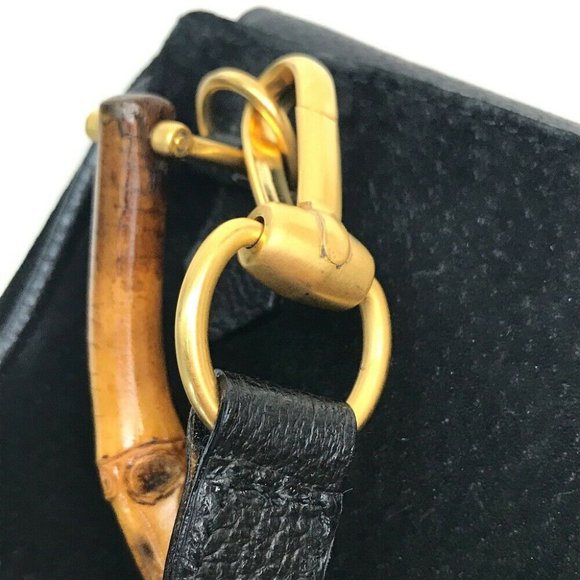 GUCCI 007・1793・0238 Pochette Bamboo 2WAY Hand Bag Shoulder Bag Cross body - Picture 3 of 12